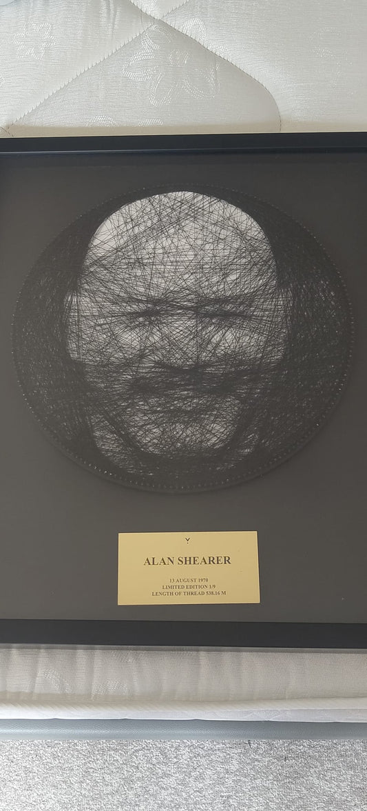 Alan Shearer Hand Made Thread Art