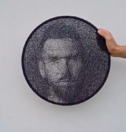 Lionel Messi Hand Made Thread Art